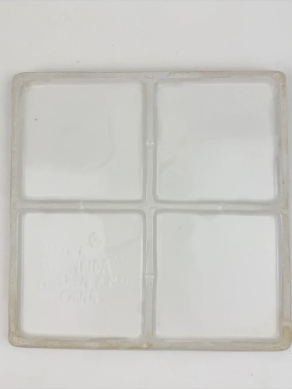 Sakura Oneida Warren Kimble Cow Checkered Square Trivet Tile Farm Rustic Vtg 7”
